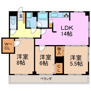 マイアみどり【4階】の間取り