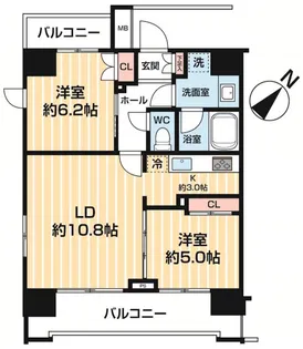 フュージョナル王子HY s【6階】の間取り