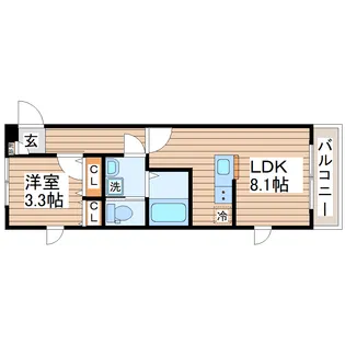 LEXIA河原町(レクシア河原町)【2階】の間取り