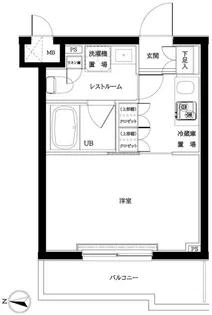 ルーブル武蔵新城弐番館【1階】の間取り