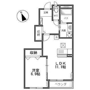 フォンターナ2【1階】の間取り