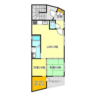 上鳴尾町20-11マンション【2階】の間取り