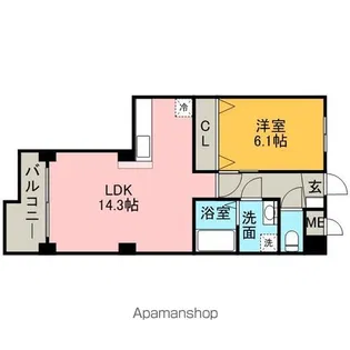 第3元木ビル【4階】の間取り