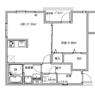 Chat Noir淡路【3階】の間取り
