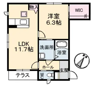 SOLARE【1階】の間取り