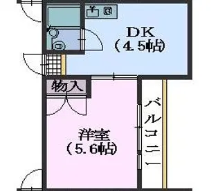 ハイム向が丘【2階】の間取り