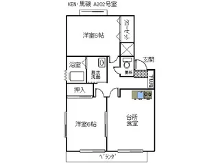 KEN黒磯A【2階】の間取り