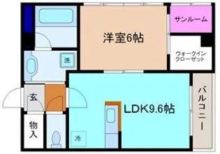 クルエボヌール西念【2階】の間取り