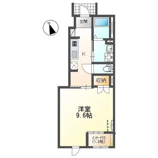 ウエスト アクア【1階】の間取り