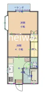 コーポ北千木【2階】の間取り