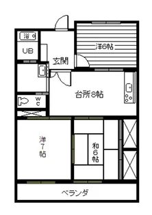 香川県高松市花ノ宮町3【マンション】の間取り