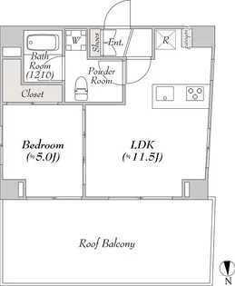 ミリアレジデンス長原【7階】の間取り