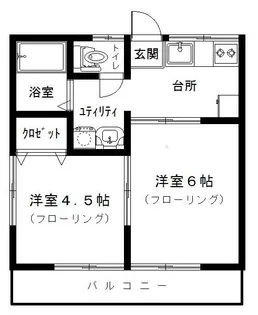 ベルハイム国見【2階】の間取り