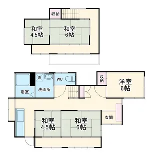 茨城県古河市大堤【一戸建】の間取り