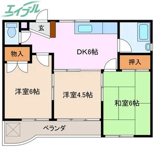 メゾン吉川【1階】の間取り