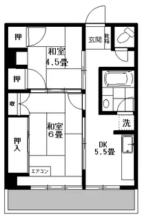 コーポ富士【3階】の間取り