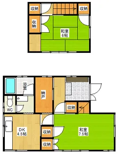 岐阜県岐阜市領下6【一戸建】の間取り