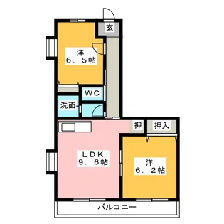エステート楠【4階】の間取り