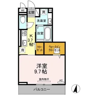 アイリーブ南佐古【1階】の間取り