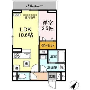 D-residence多治米東N【1階】の間取り