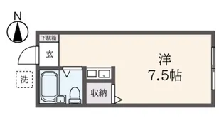 1Rの間取り画像