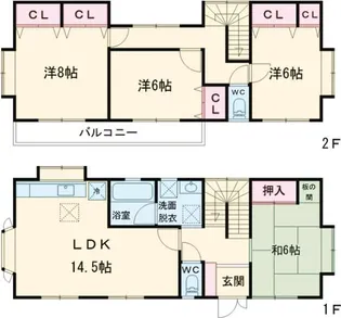 神奈川県川崎市麻生区岡上1【一戸建】の間取り