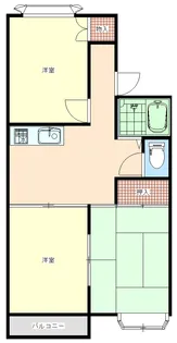 クレール花京院【1階】の間取り