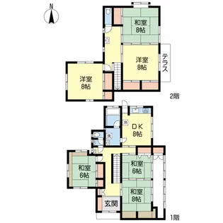 新潟県新潟市江南区亀田本町1【一戸建】の間取り