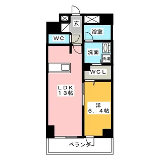 グランルクレ新栄ウエスト【10階】の間取り