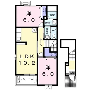 エスポワールI【2階】の間取り