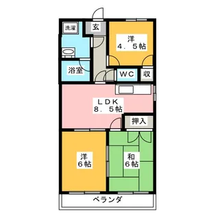 すずの樹ハイツ【1階】の間取り