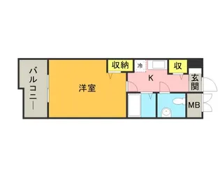 福岡県福岡市中央区荒戸2【マンション】の間取り