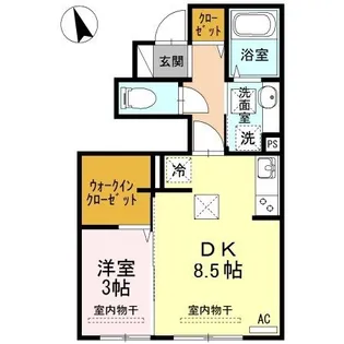 ボヌール【1階】の間取り