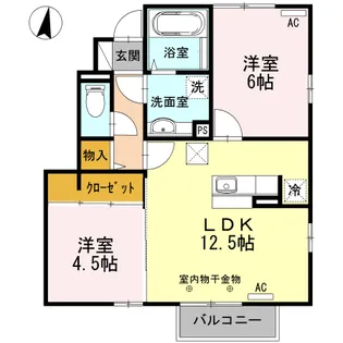 コラール【1階】の間取り
