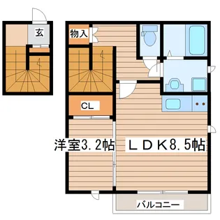 Design Maison 北山【2階】の間取り