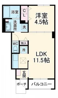 champ de fraises(シャンドフレーズ)【1階】の間取り