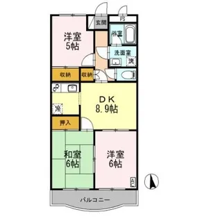 プルメリア・イズシ【2階】の間取り