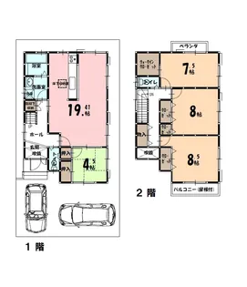 京都府京田辺市薪堀切谷【一戸建】の間取り