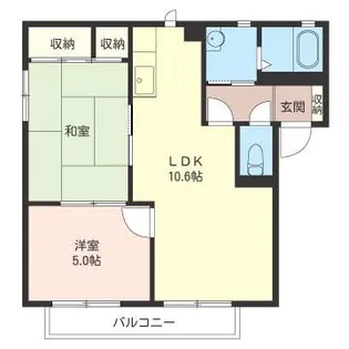 レッチワース・ハイツ D【2階】の間取り
