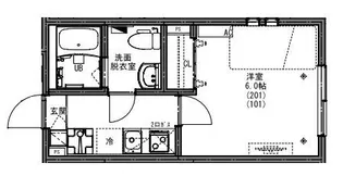 東京都東村山市萩山町4【アパート】の間取り