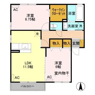 茨城県古河市坂間【アパート】の間取り