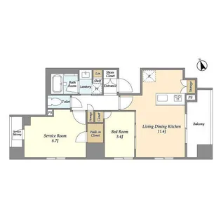 ドゥーエ南砂町【2階】の間取り