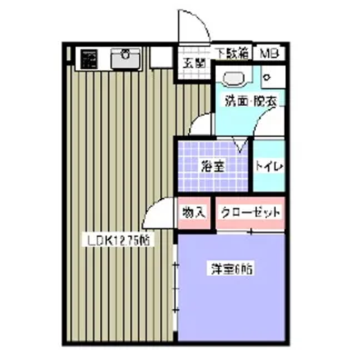 千葉県東金市南上宿【マンション】の間取り
