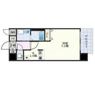 1Kの間取り画像
