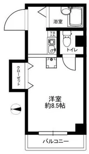 キャタデイマンション上野入谷【5階】の間取り
