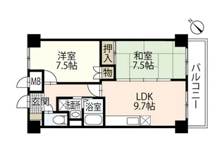 田部ビル【9階】の間取り