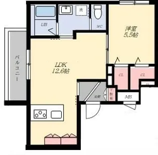 メゾンイセモトNo.1【3階】の間取り