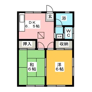 矢部コーポ【1階】の間取り