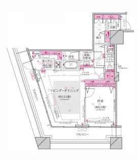 コンシェリア西新宿TOWER’SWEST【5階】の間取り