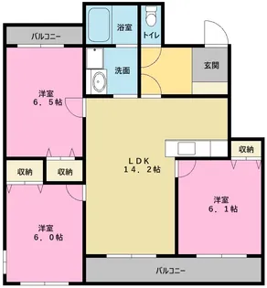 ビジュM【1階】の間取り